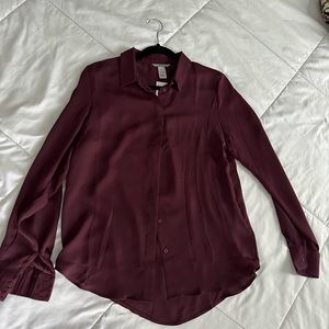 Brand new blouse from H&M- NWT- burgundy